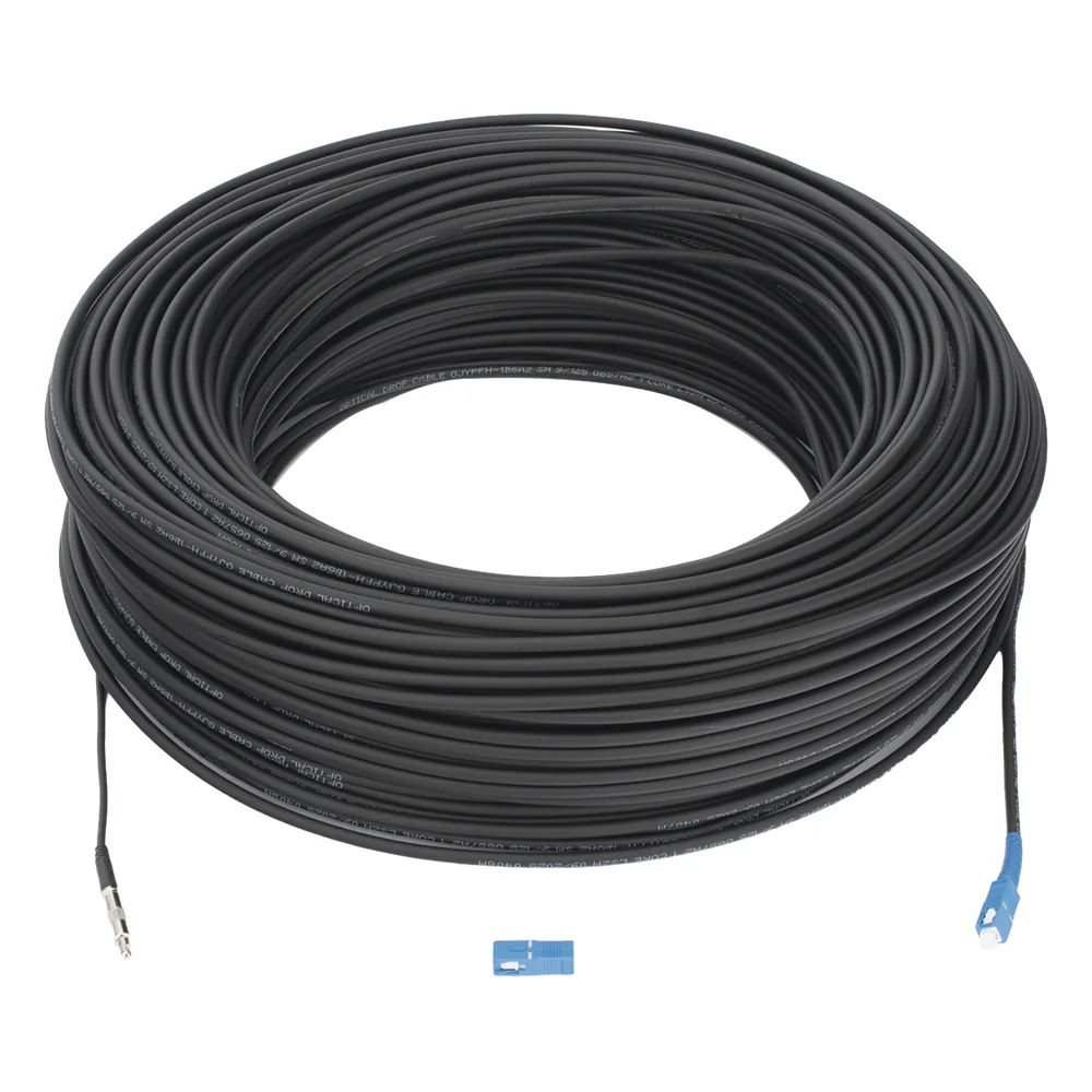 Rollo de Fibra Óptica Drop Redonda G657A2 Monomodo Simplex de 150 Metros (492.13 Pies) con Conectores SC/UPC-SC/UPC para Instalaciones Aéreas, Subterráneas o a la Intemperie – vista 4