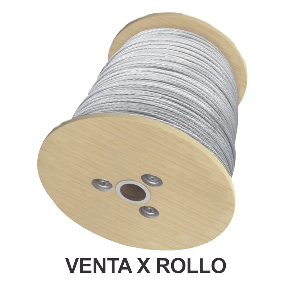 Rollo o carrete de 1500 Metros de Retenida de 1/4" de Alta Resistencia, Galvanizado clase A.