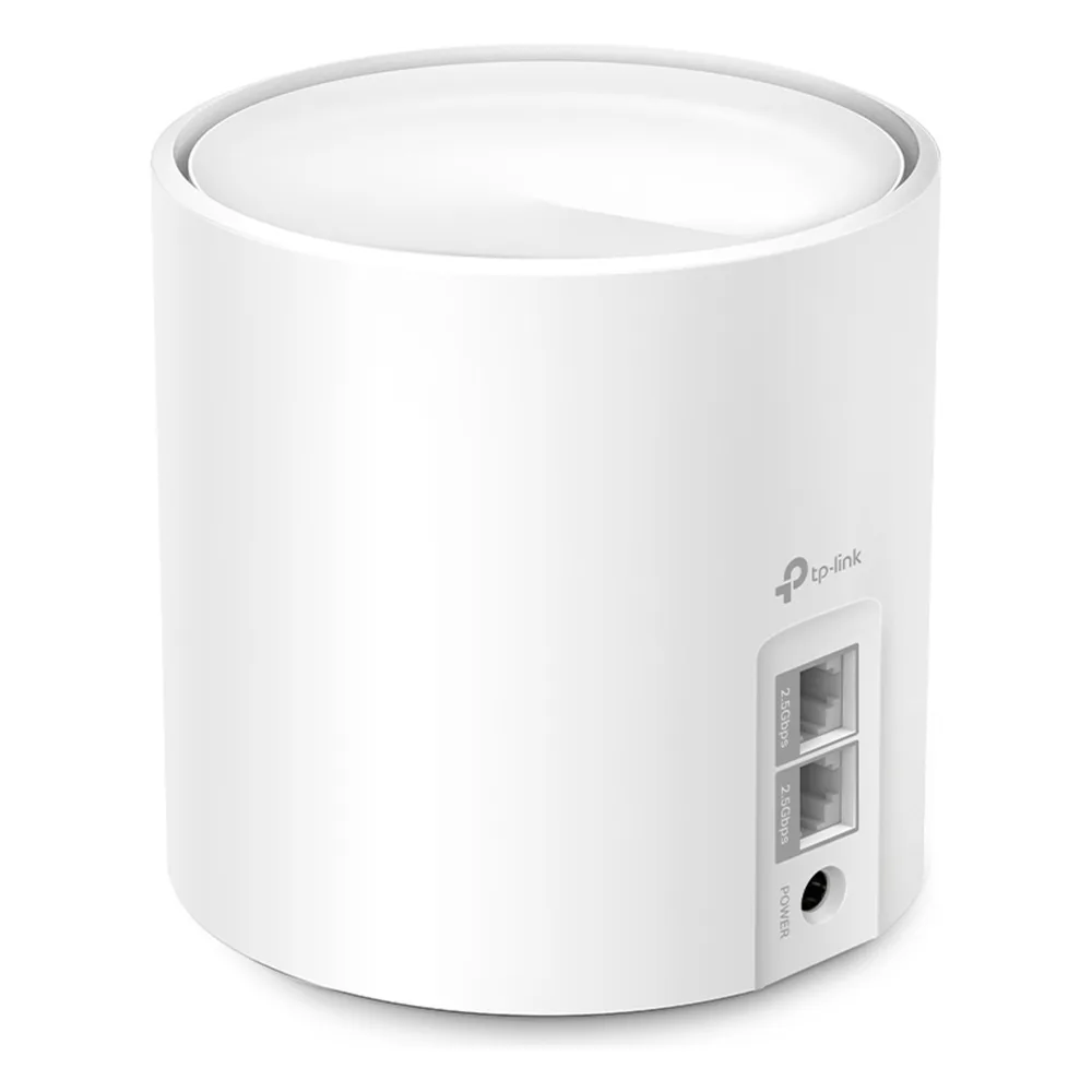 Router Inalámbrico MESH Interior para Hogar / Doble Banda Wi-Fi 6 AX3000 Mbps / 2 Puertos WAN/LAN 2.5GE / 3 Antenas Internas / MU-MIMO 2X2 con OFDMA / Administración Mediante la App Deco (iOS, Android) / Protección HomeShield – vista 2