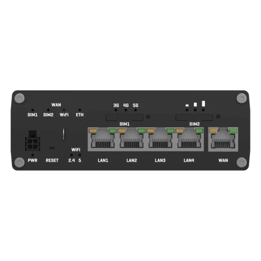 Router Industrial 5G LTE con 2 Ranuras SIM/ 5 Puertos Gigabit/ Wi-Fi con Doble Banda/ Soporta VPN Servidor-Cliente/ Compatible con RMS – vista 2