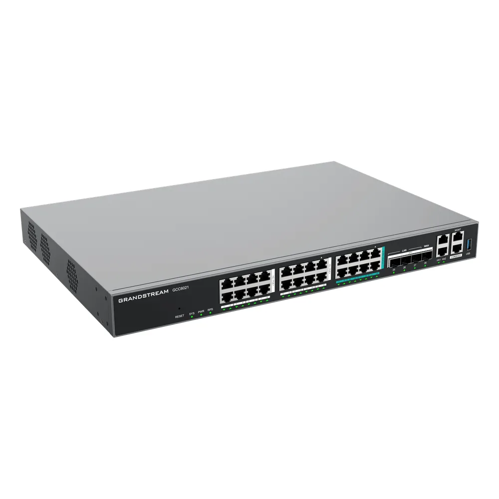 Router Todo-en-Uno GCC6021 con PBX de 50 Extensiones + Firewall + VPN + Switch de 16 Puertos GbE + 4x SFP+ 10 GbE y 8x 2.5 GbE / Gestión en la Nube con GDMS – vista 2