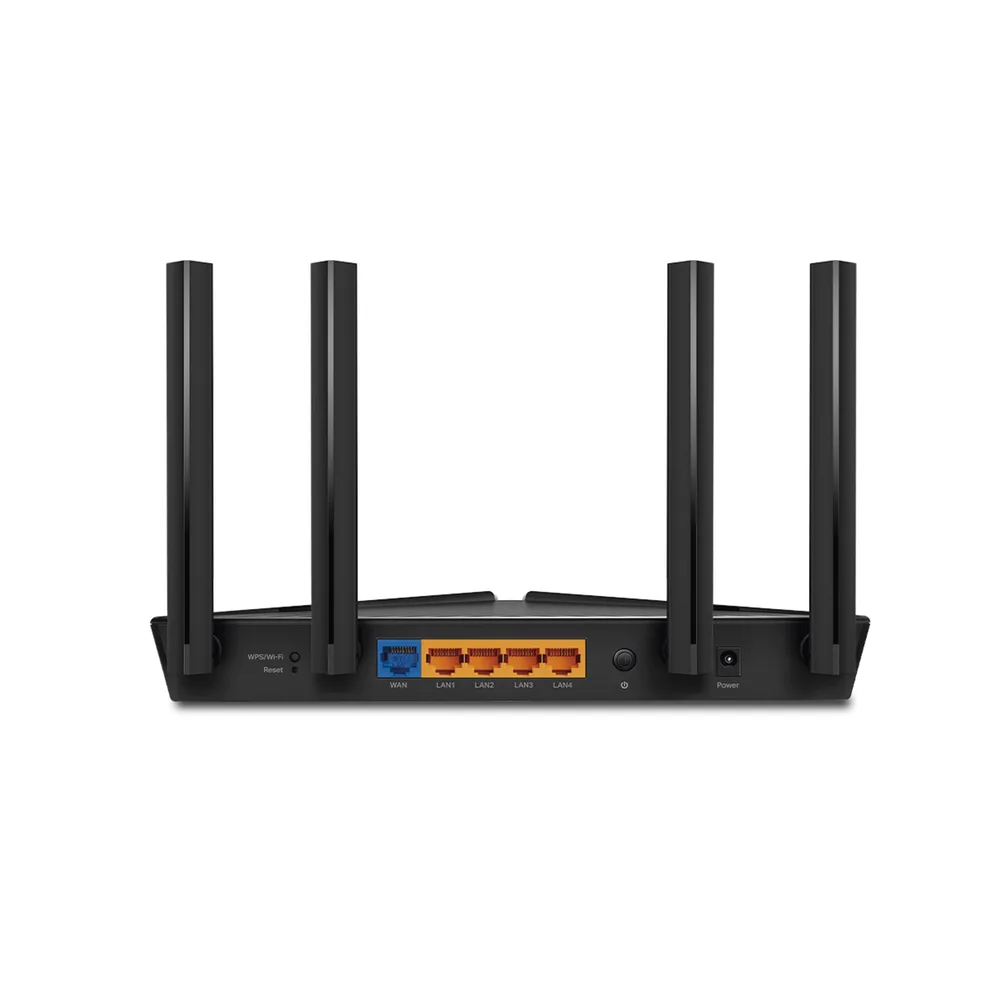 Router WiFi6 AX3000 / MIMO 2X2 / EasyMesh / 1 Puertos Gigabit WAN + 4 Puertos Gigabit LAN / OFDMA / Beamforming / WPA3 / Tether App / HomeShield – vista 3