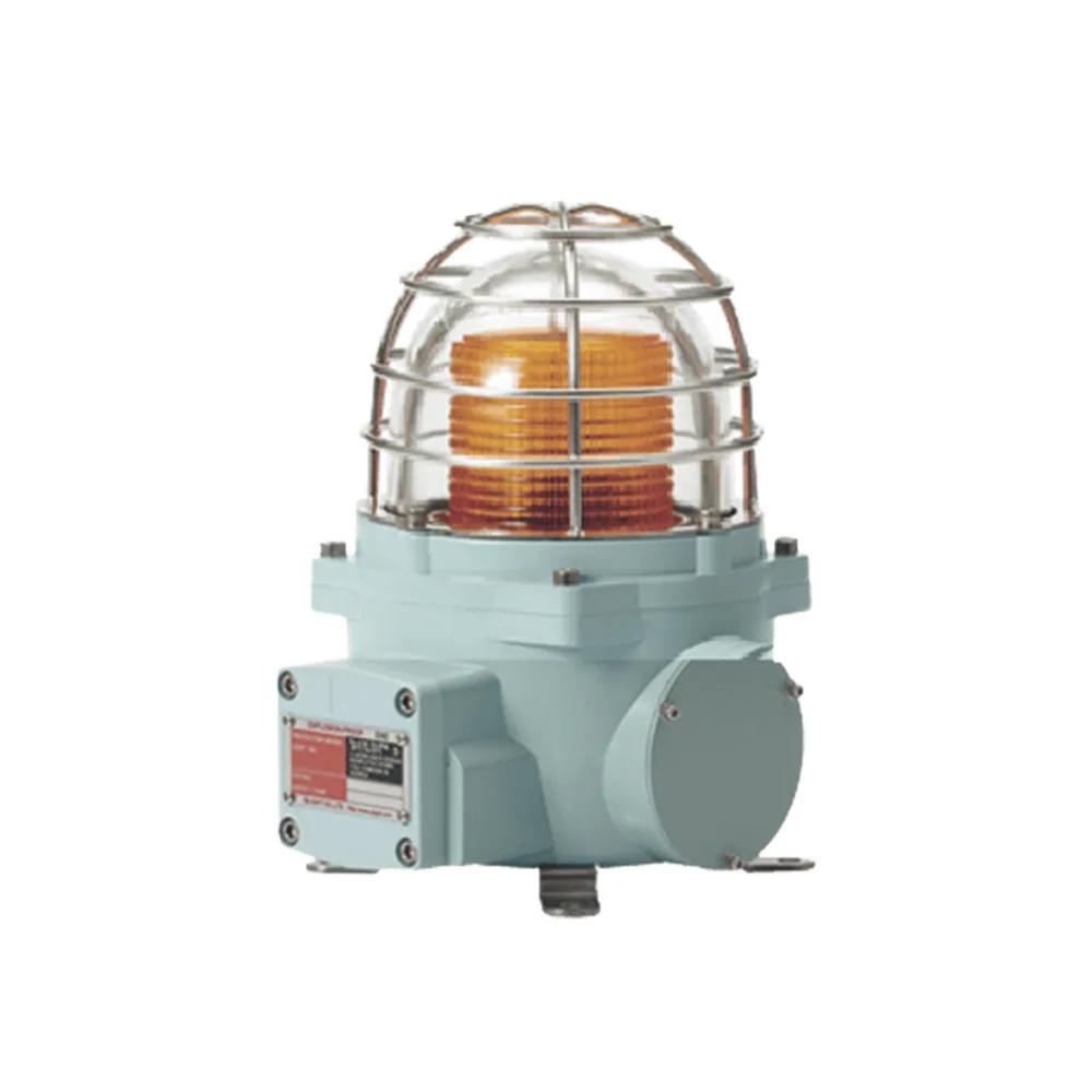 Señal Luminosa Antiexplosión LED / 12-24V DC / Color Ámbar / Certificación ATEX-IECEx / IP66 / Zona 1 y 2 / Función Luz Fija y Parpadeo