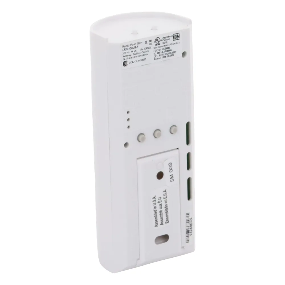 Sensor de ocupación y vacancia inalámbrico para pasillo, PIR de haz largo y angosto, cobertura hasta 45.7 m, a batería, compatible con RadioRA 2, RA2 Select, RadioRA 3 y Vive – vista 5