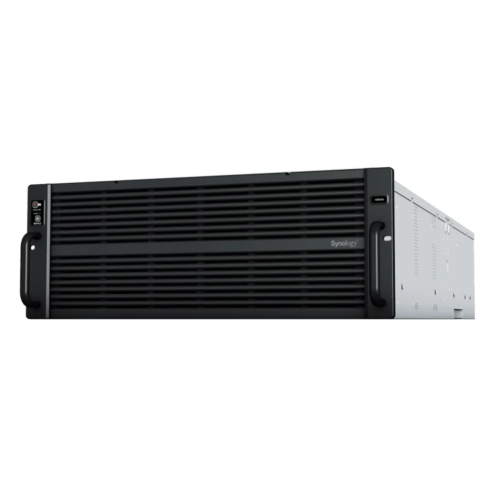 Servidor de Almacenamiento Synology HD6500 High Density 4U | 60 Bahías | Expansión hasta 300 Unidades | Procesadores Dual Intel Xeon Silver 10 Núcleos | Memoria DDR4 ECC RDIMM hasta 512 GB | Redes 10/25GbE | Fibre Channel | Garant&amp
