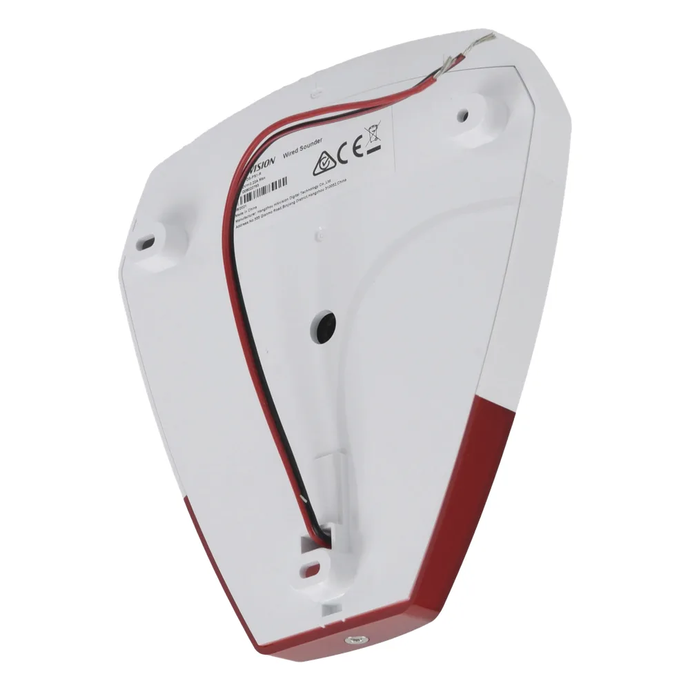 Sirena Estrobo Cableada Hikvision DS-PS1-R / 105 dB / LED Rojo / IP54 / 12V CC / Compatible con Paneles de Alarma – vista 4