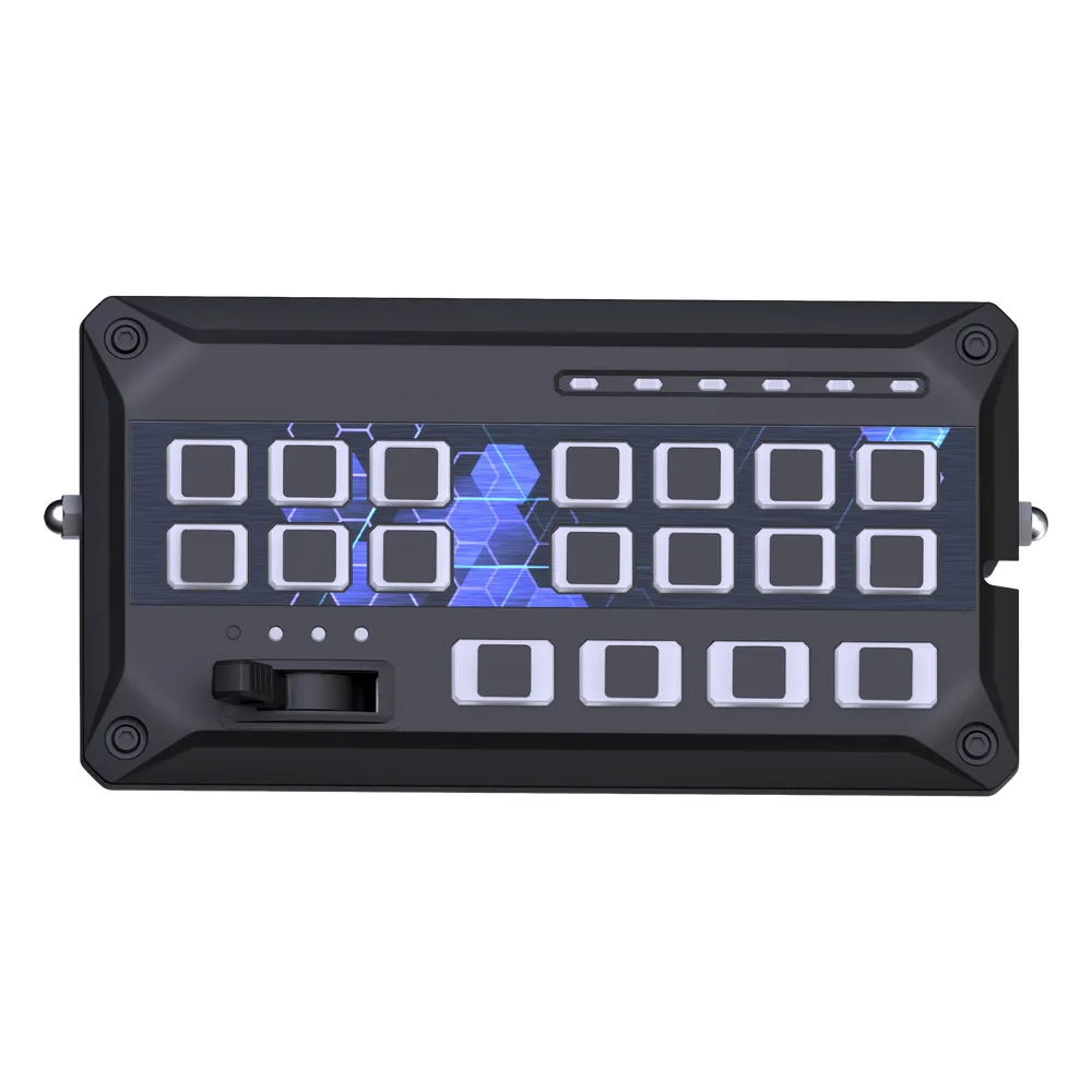 Sirena Vehicular de 200W de Potencia, Con Controlador de Panel Deslizante de 19 botones, indicador de flecha de tráfico de 6 LED, 12 Salidas Auxiliares – vista 2