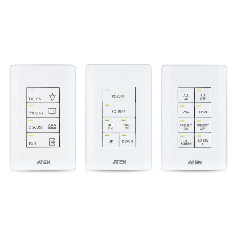 Sistema de control ATEN | Teclado de 8 botones (EE. UU., 1GANG) | BLANCO | – vista 2