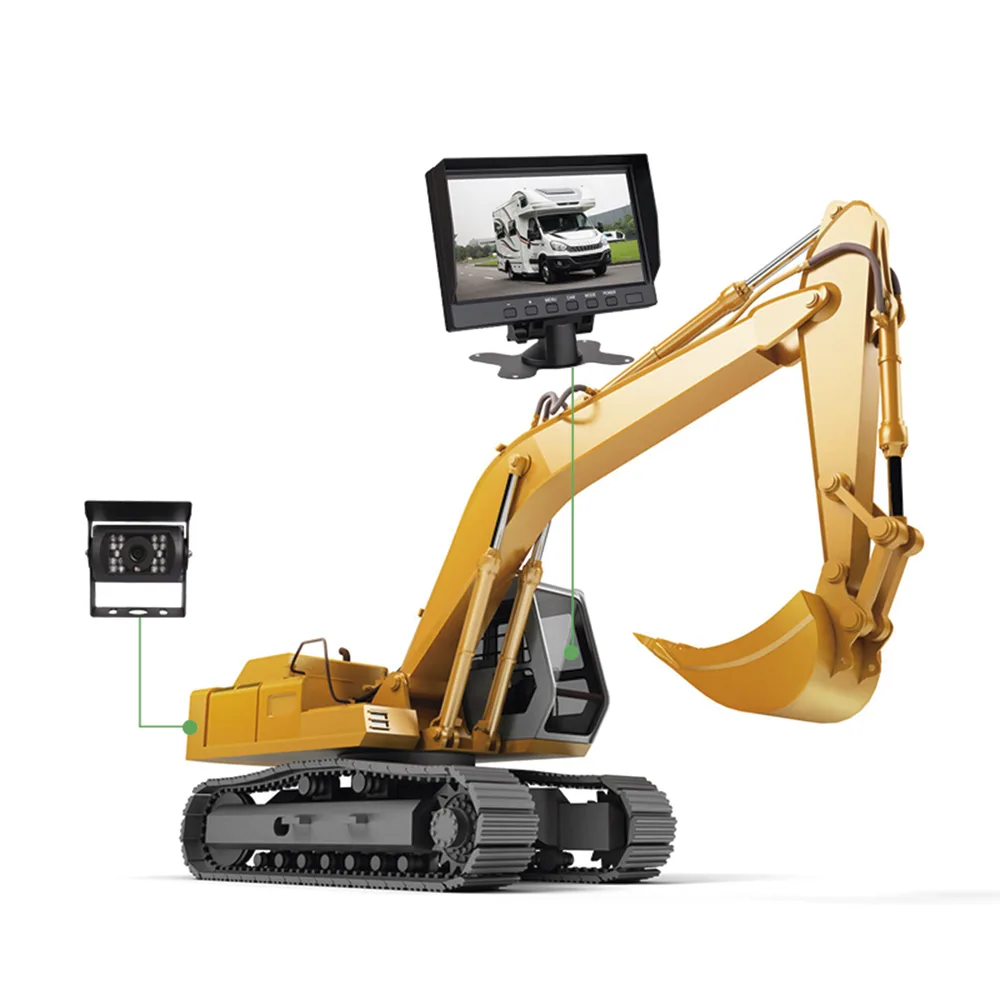 Sistema Profesional de Cámara de Reversa y Monitor Alámbrico para Vehículos de Trabajo y Montacargas – vista 10
