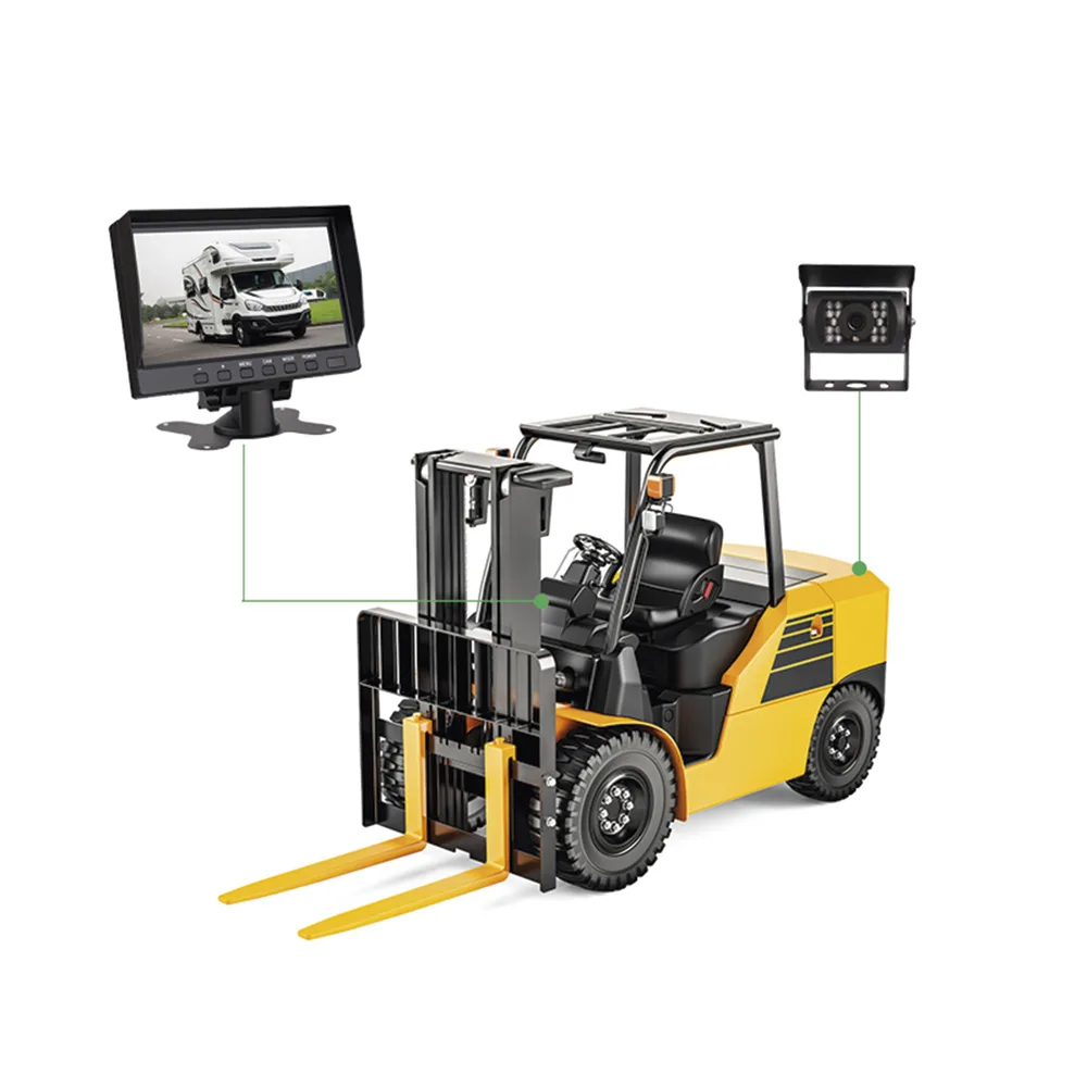 Sistema Profesional de Cámara de Reversa y Monitor Alámbrico para Vehículos de Trabajo y Montacargas – vista 7