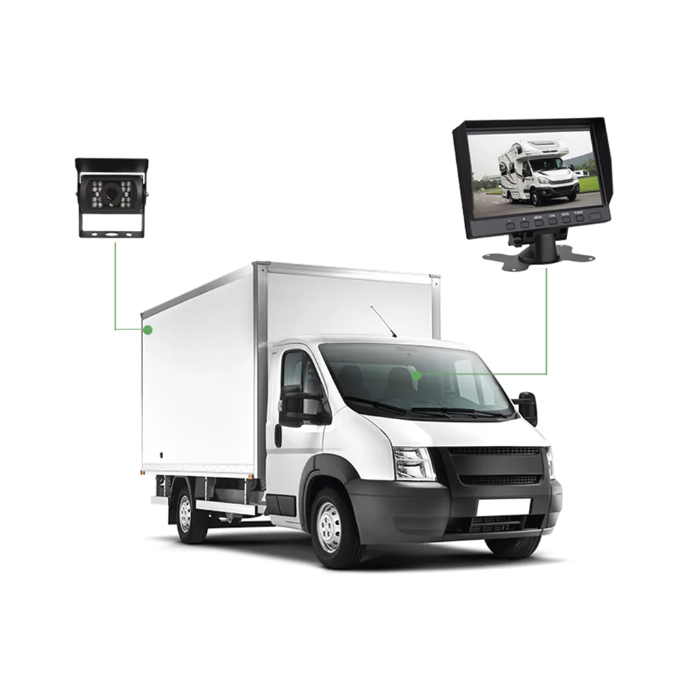 Sistema Profesional de Cámara de Reversa y Monitor Alámbrico para Vehículos de Trabajo y Montacargas – vista 8