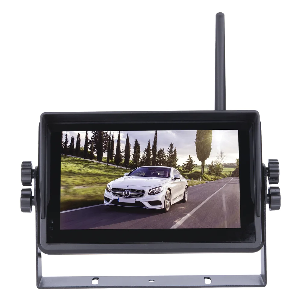 Sistema Profesional Inalámbrico de Cámara de Reversa Infrarroja y Monitor Touch de 7" para Vehículos de Trabajo y Montacargas – vista 2