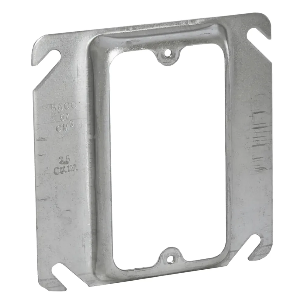 Sobretapa Cuadrada Galvanizada  de 4", realce de 1/2".