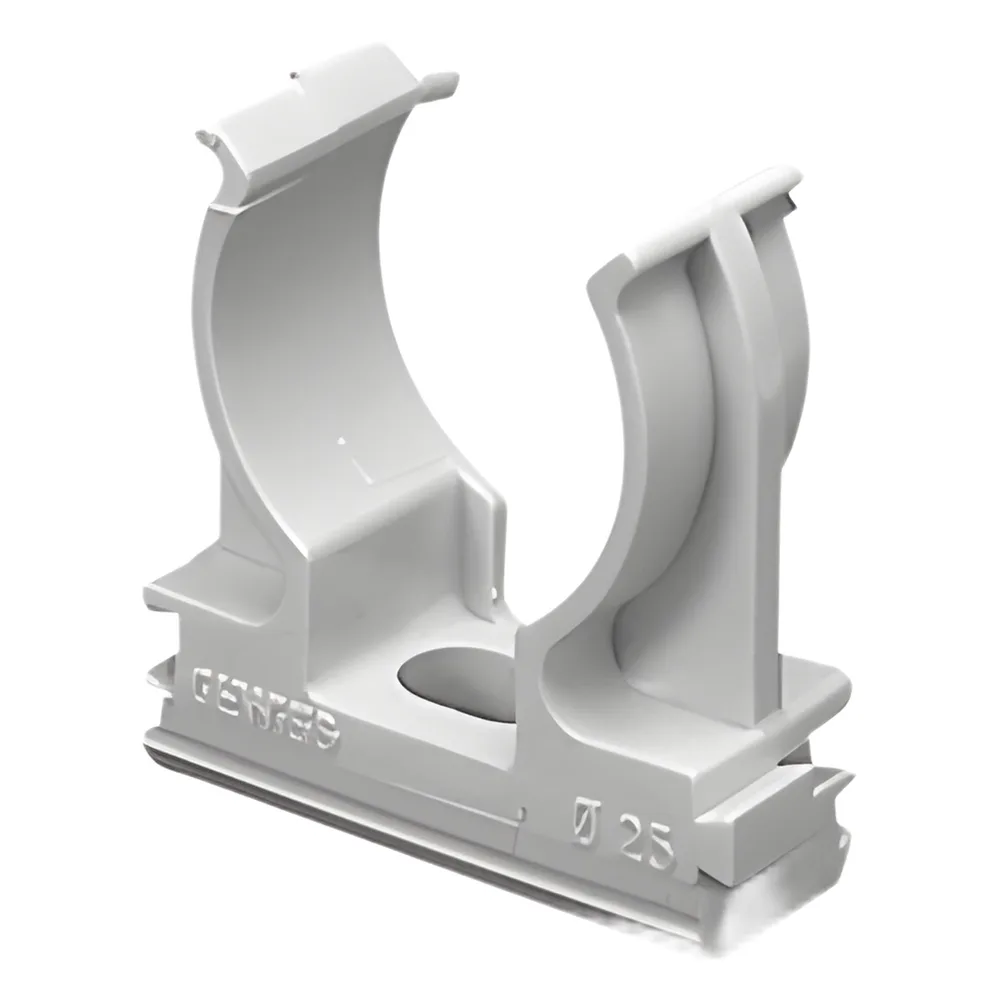 Soporte de presión (Abrazadera), PVC Auto-extinguible, abierto para tubería de 16 mm