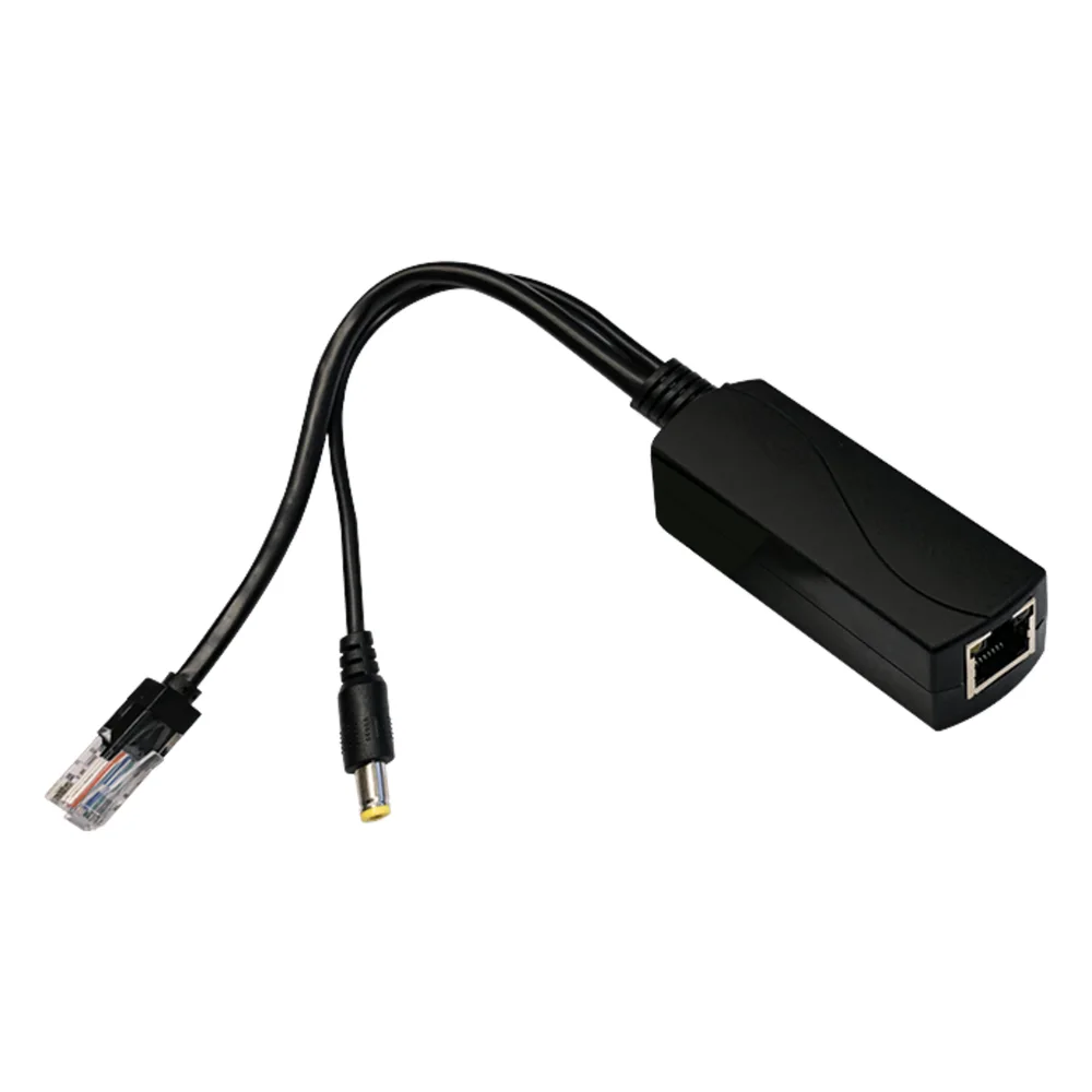 Splitter PoE / IEEE 802.3af/at / 30W / Puerto Gigabit / Salida DC 12V 2A / Indicadores LED / 95x26x20 mm (3.74x1.02x0.79 in) – vista 2