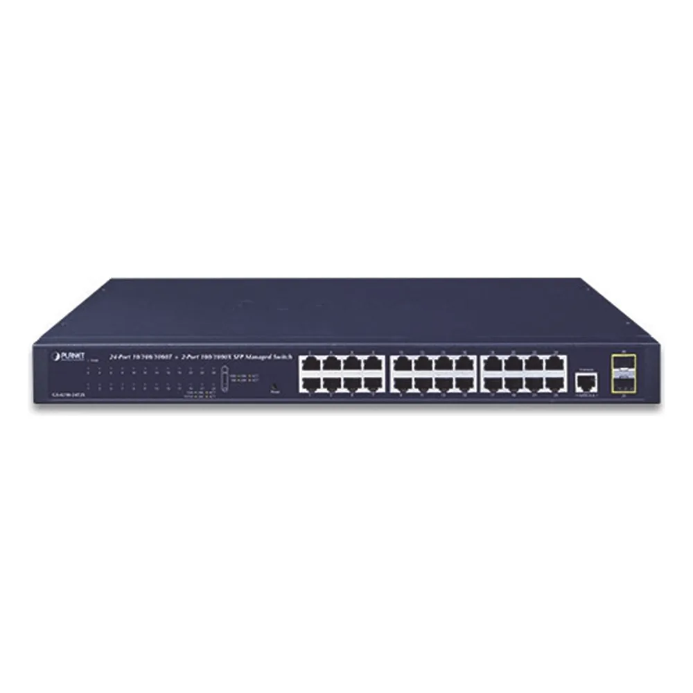 Switch Administrable Capa 2 de 24 Puertos Gigabit 10/100/1000T, 2 Puertos SFP 100/1000X , Cuenta con una Interfaz de Consola – vista 2