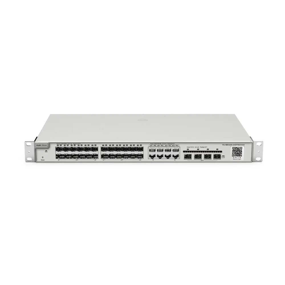 Switch administrable Capa 2+ Plus, 24 puertos SFP con 8 puertos Ethernet Gigabit y 4 SFP+ gestión en la nube – vista 2