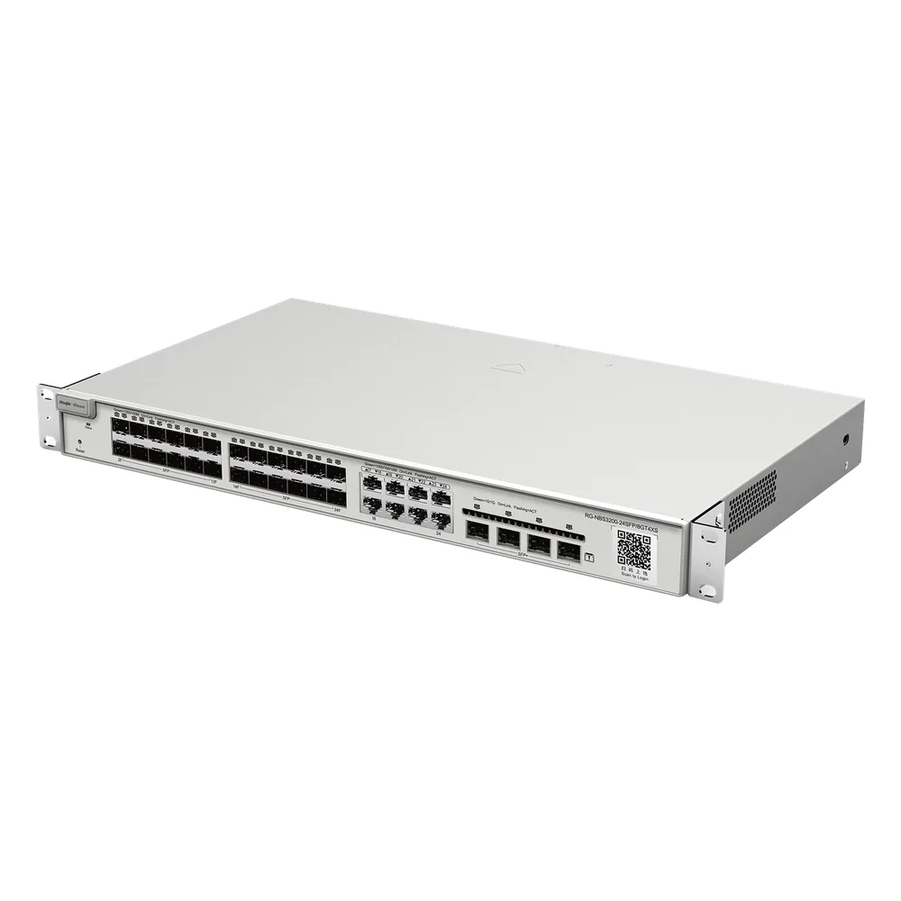 Switch administrable Capa 2+ Plus, 24 puertos SFP con 8 puertos Ethernet Gigabit y 4 SFP+ gestión en la nube