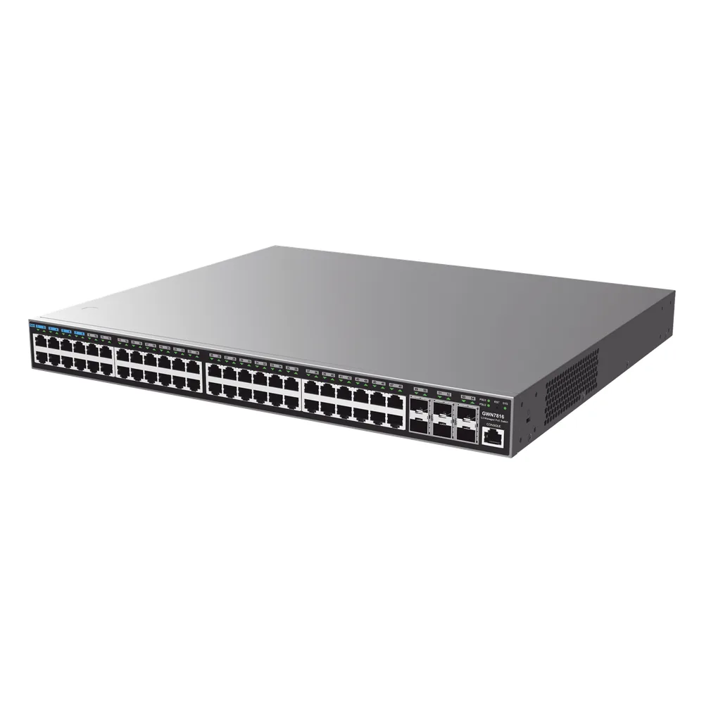 Switch Capa 3 Administrable / 48 puertos 10/100/1000 Mbps + 6 Puertos SFP+ de 10 Gigabits / Compatible con GWN Cloud. – vista 3