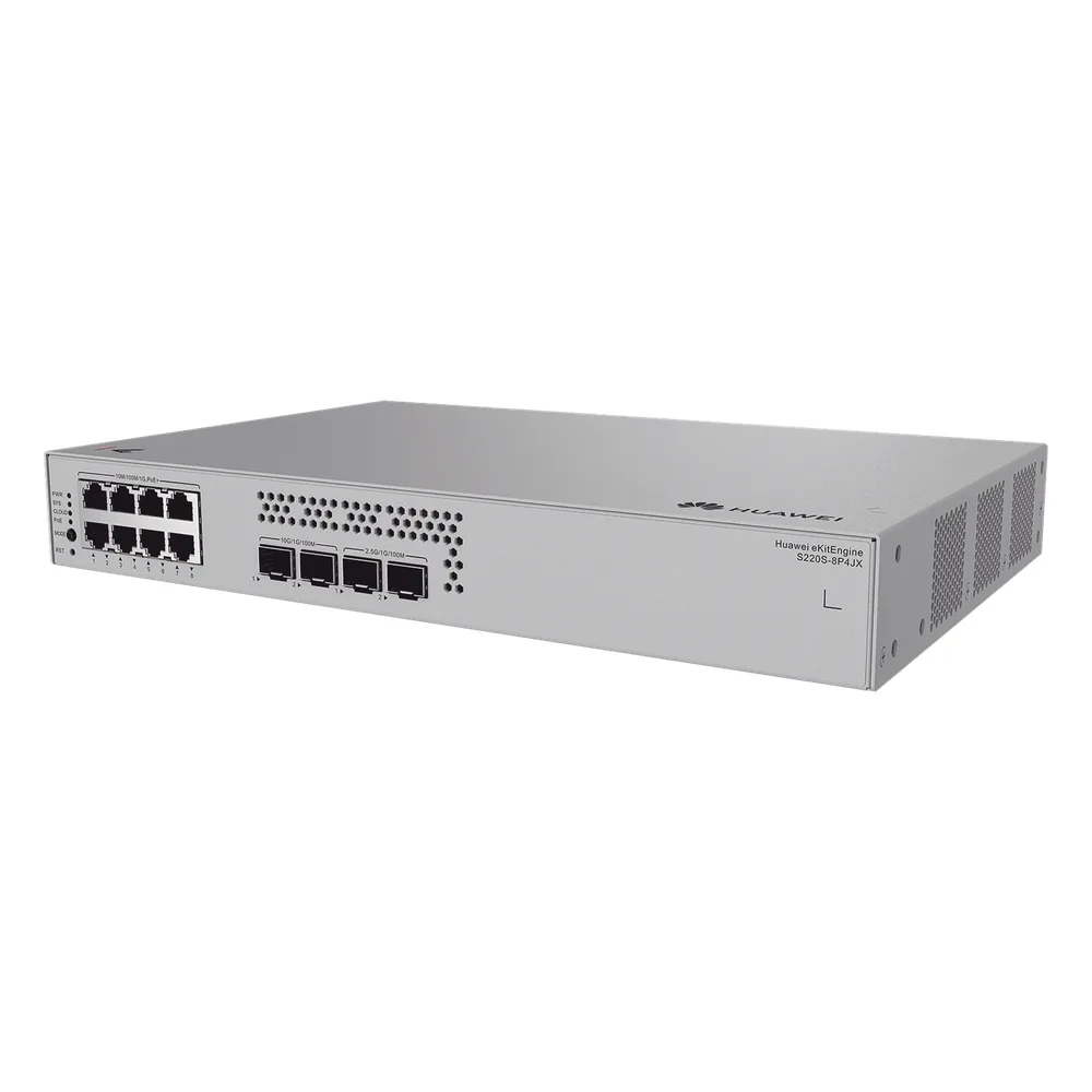 Switch de Acceso eKit Administrable / Capa 2 / 8 Puertos PoE+ Gigabit + 2 SFP + 2 SFP+ / PoE Perpetuo / Presupuesto PoE 128 W / Sin licenciamiento