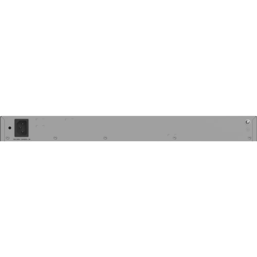 Switch de Acceso Gigabit / 48 Puertos 10/100/1000BASE-T / 4 Puertos SFP+ 1GE/2.5GE/10GE / Capacidad 176 Gbps / Capa 3 / VSU / 1 RU / Alimentación Fija AC / Línea Cybrey – vista 3