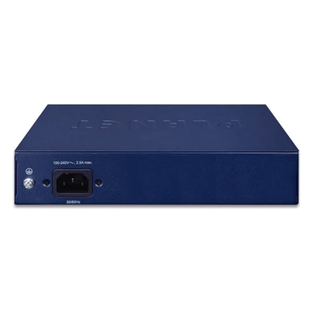 Switch de Escritorio de 8 Puertos 10/100TX 802.3at PoE+ / 2 Puertos 10/100TX / 120W PoE Budget / Modos Standard, VLAN y Extendido / Distancia Extendida Hasta 250m – vista 3
