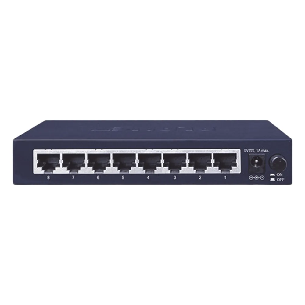 Switch de Escritorio No Administrable, 8 Puertos Gigabit 10/100/1000 Mbps, Tecnología de Ahorro de Energía de Hasta un 40%