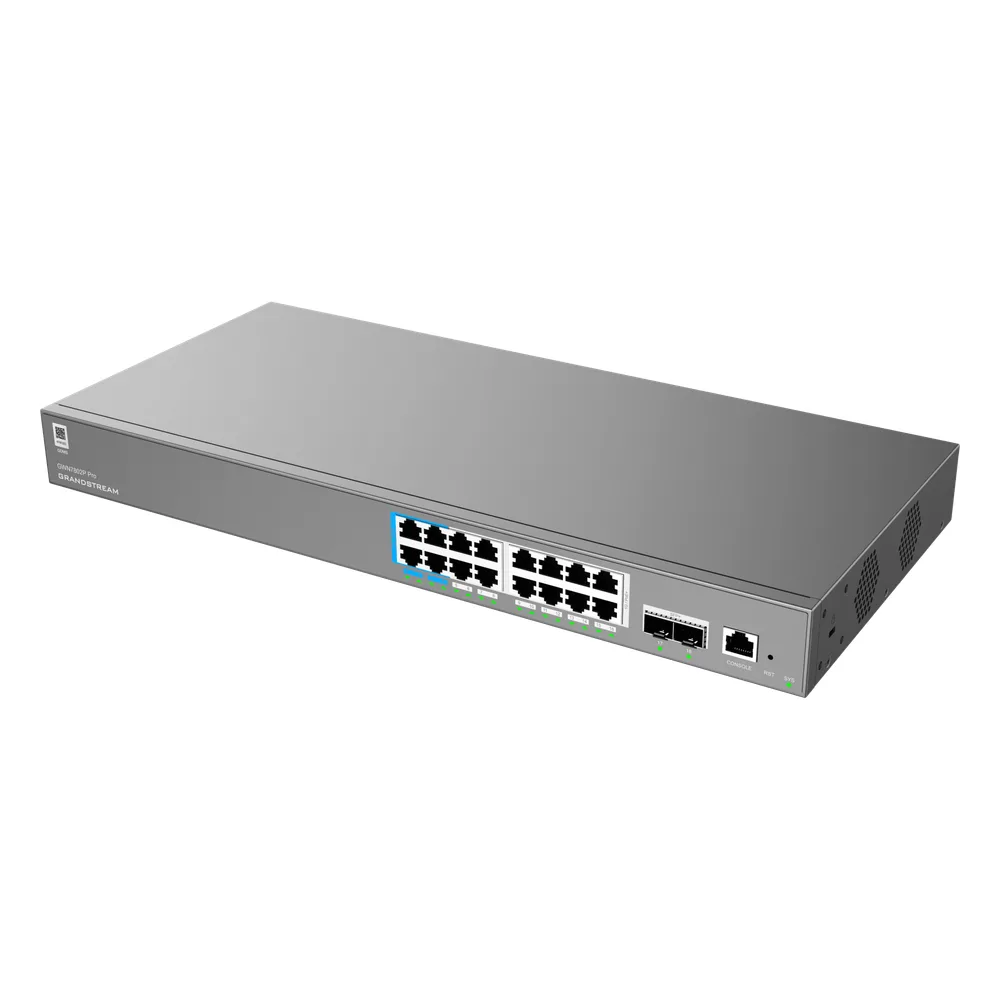 Switch de Red Empresarial Capa 2++ / Serie GWN7800 Pro / 8 a 48 Puertos Gigabit Ethernet / 2 SFP+ a 6 SFP+ / PoE/PoE+/PoE++ / Stacking hasta 8 Dispositivos / GDMS Cloud / GWN Manager – vista 3