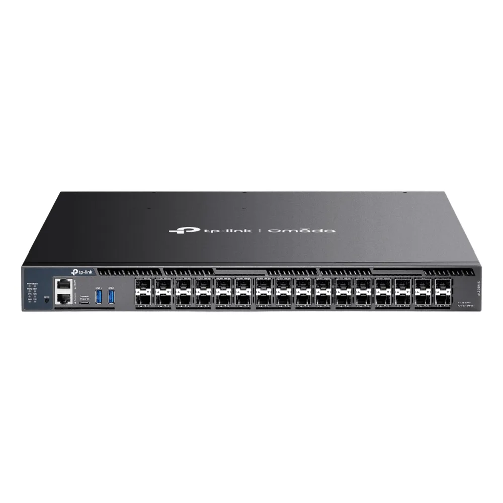 Switch Gestionado L3+ / 26 Puertos 10G SFP+ + 6 Puertos 10G/5G SFP28 / 820 Gbps Capacidad Conmutación / 410 Gbps Ancho Banda / Apilamiento 4 Unidades / Redundancia PSU / Montaje Rack