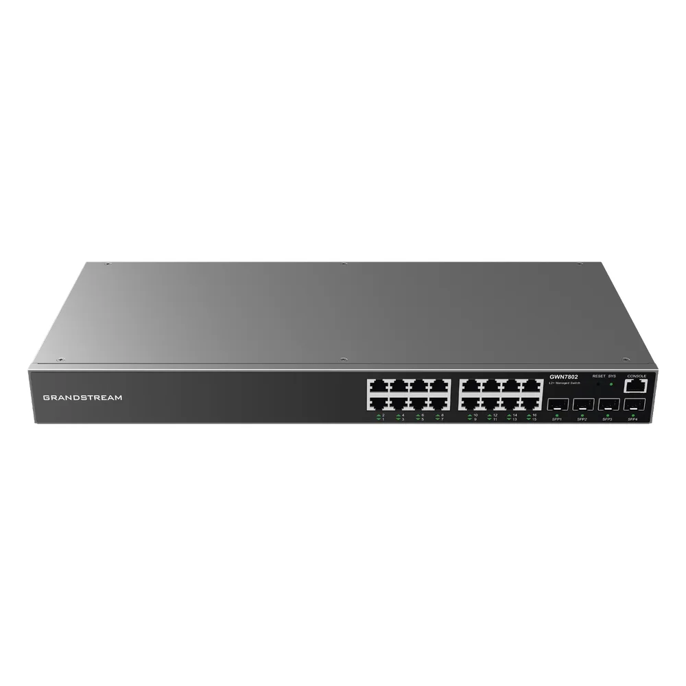 Switch Gigabit Administrable / 16 puertos 10/100/1000 Mbps + 4 Puertos SFP Uplink / Compatible con GWN Cloud.
