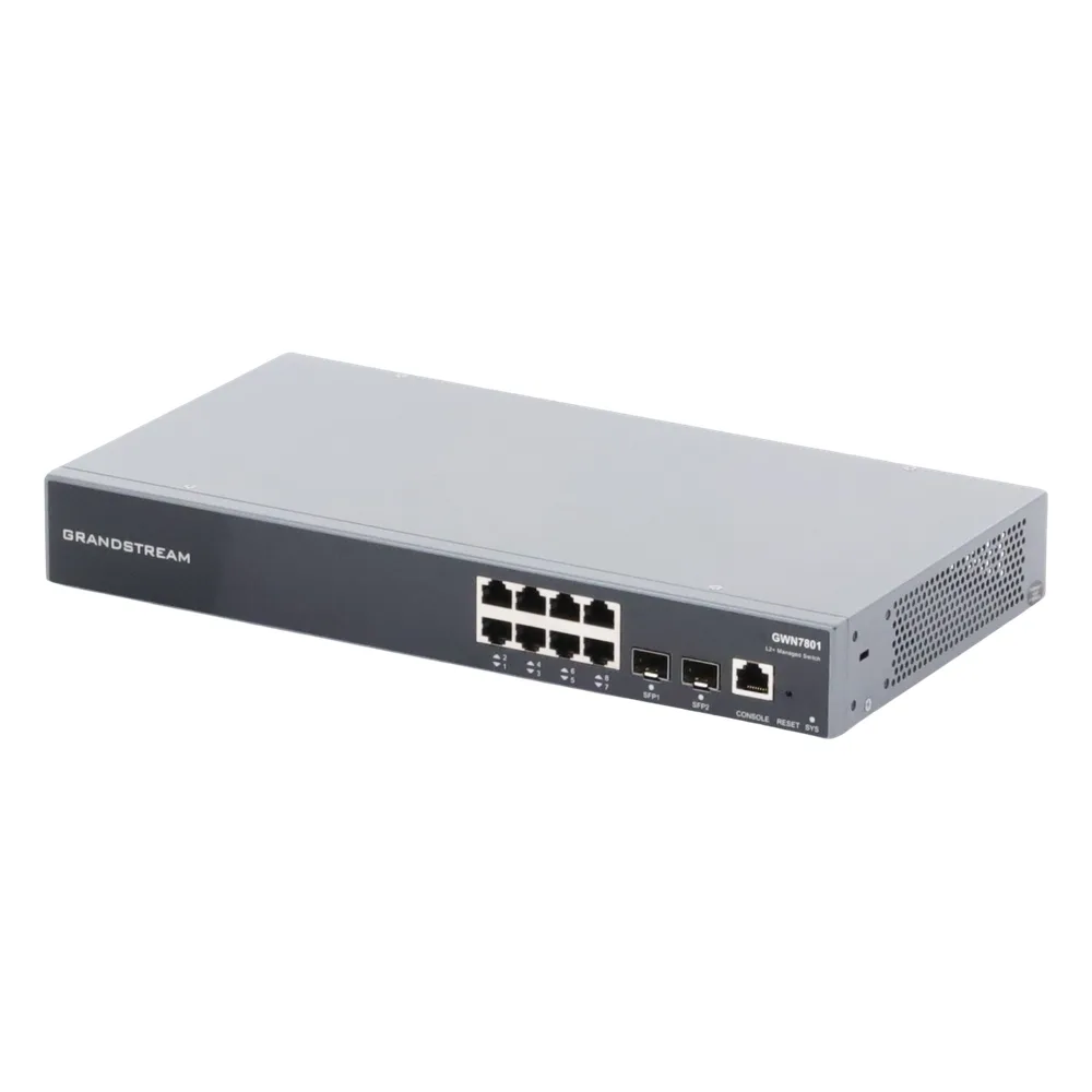 Switch Gigabit Administrable / 8 puertos 10/100/1000 Mbps + 2 Puertos SFP Uplink / Compatible con GWN Cloud. – vista 4