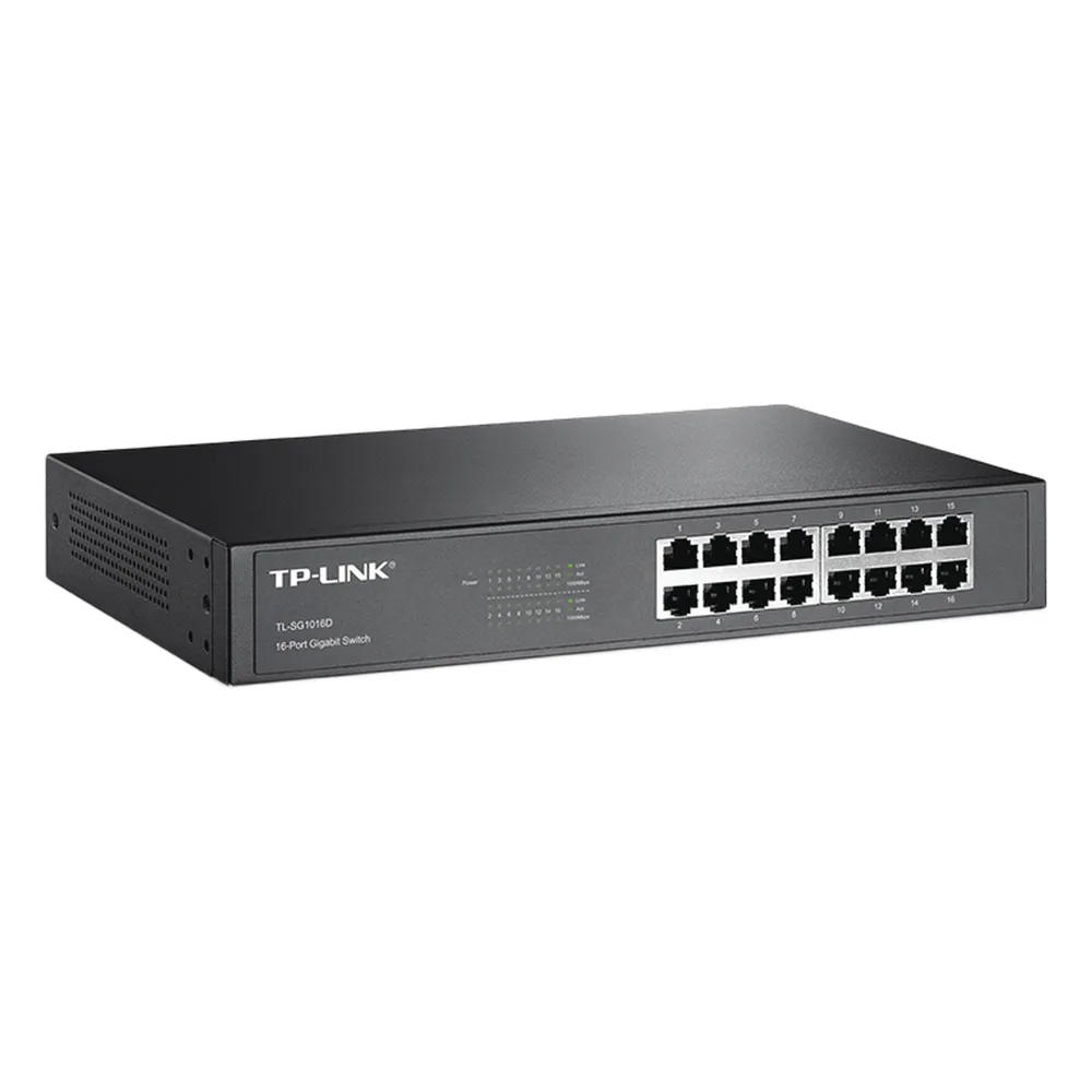 Switch Gigabit no administrable de 16 puertos 10/100/1000 Mbps para escritorio/rack