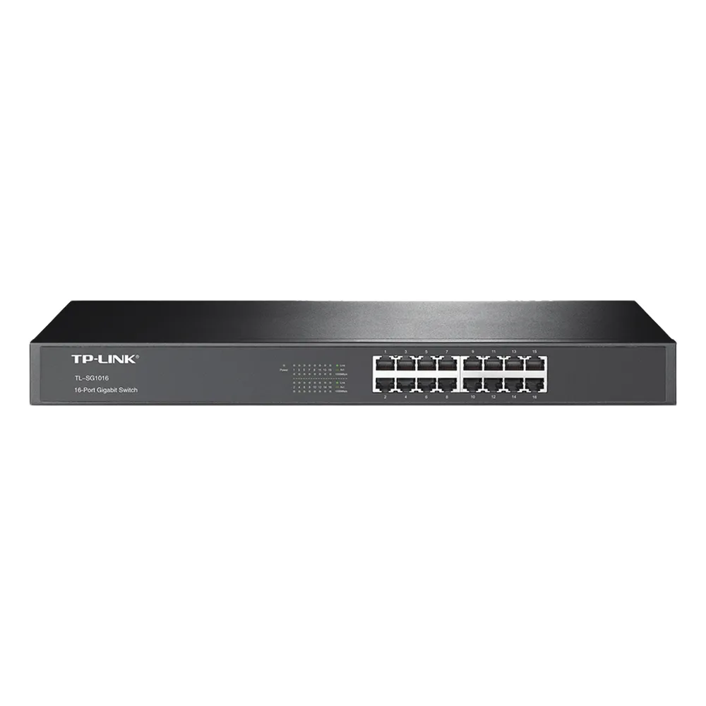 Switch Gigabit no administrable de 16 puertos 10/100/1000 Mbps para rack