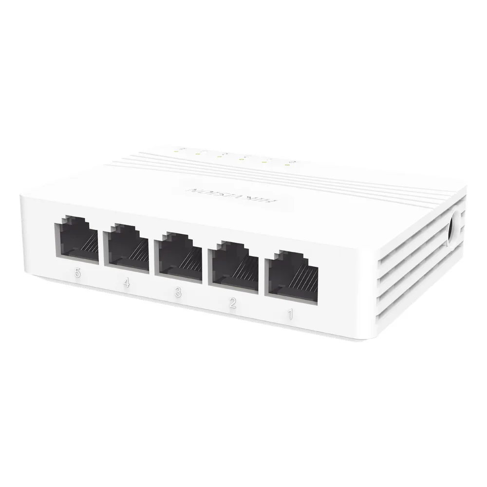 Switch Gigabit No Administrable de Escritorio con 5 puertos 10 / 100 / 1000 Mbps / Diseño Compacto y Estetico