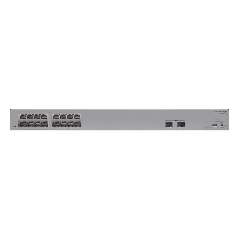 Switch Gigabit No Administrable PoE / 16 puertos 10/100/1000 Mbps (PoE) / 2 Puertos SFP Uplink / 124W – vista 3