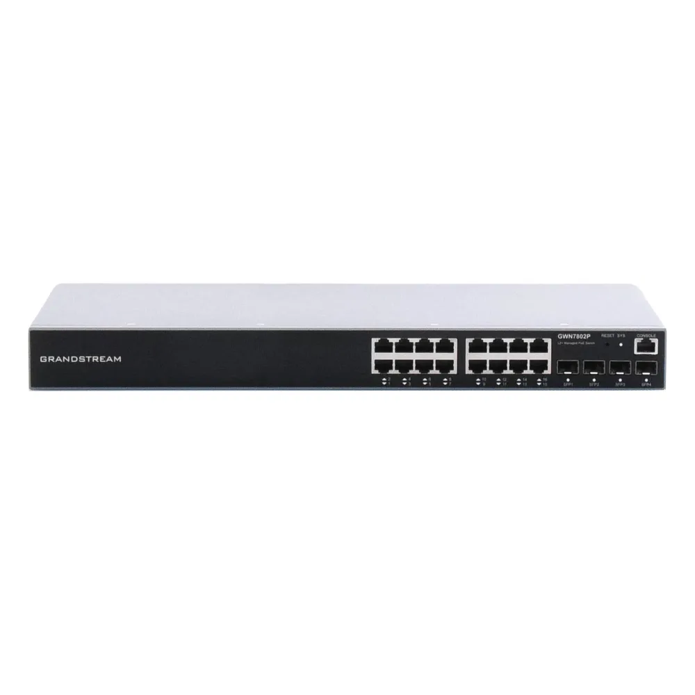 Switch Gigabit PoE+ Administrable / 16 puertos 10/100/1000 Mbps + 4 Puertos SFP Uplink / Hasta 240W / Compatible con GWN Cloud. – vista 6