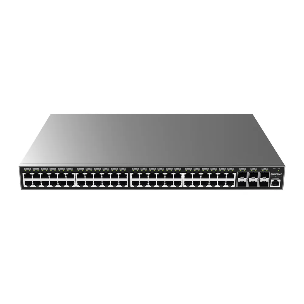 Switch Gigabit PoE+ Administrable / 48 puertos 10/100/1000 Mbps + 6 Puertos SFP+ / Hasta 400W / Compatible con GWN Cloud. – vista 5