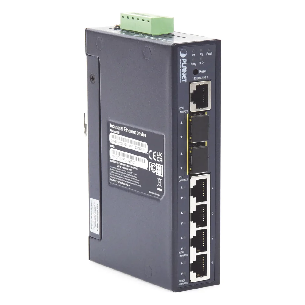 Switch Industrial Administrable Capa 2 con 4 Puertos 10/100/1000T y 2 Puertos SFP 1G/2.5G – vista 2