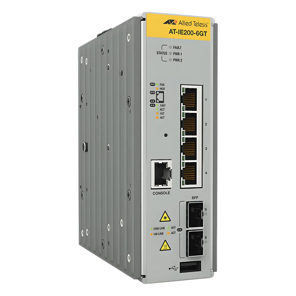 Switch Industrial Administrable Capa 2 de 4 Puertos 10/100/1000 Mbps + 2 Puertos SFP