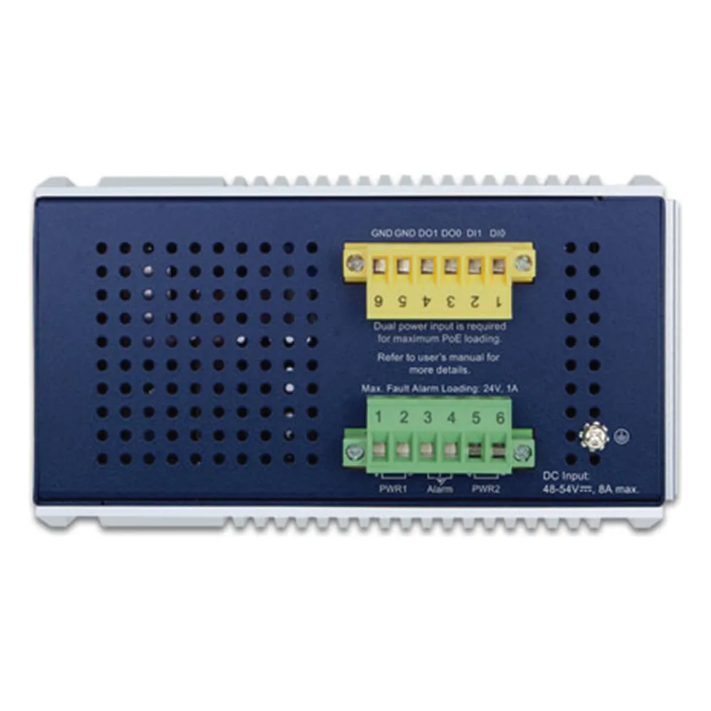 Switch Industrial Capa 3 de 8 Puertos 10/100/1000T PoE 802.3bt, 2 Puertos SFP 1 G/2.5 G, 4 Puertos SFP 10G, Instalación en Pared o Puerto DIN. – vista 3