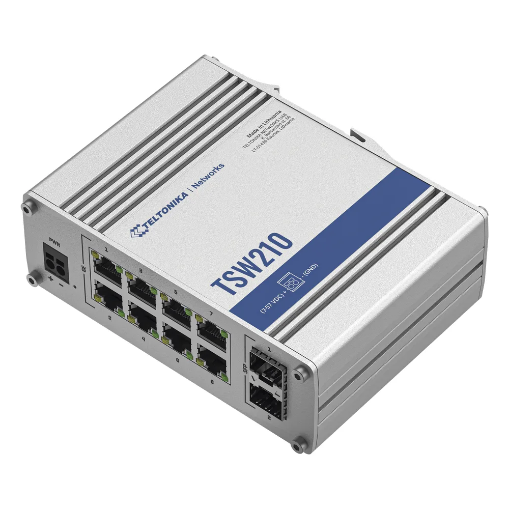Switch Industrial No-Administrable 8 puertos Gigabit, 2 SFP 1G – vista 2