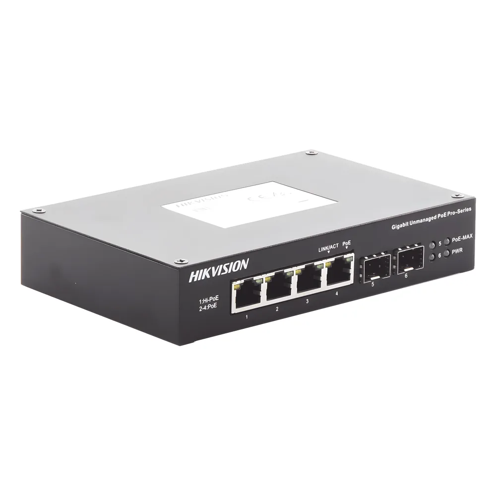 Switch Industrial No Administrable Gigabit / 3 Puertos Gigabit PoE+ (30 W) + 1 Puerto Gigabit PoE++ (60 W) / 2 Puertos SFP / 65 W Total / 48 a 57 VCD / Ideal para Proyectos / 300 Metros de Distancia – vista 5