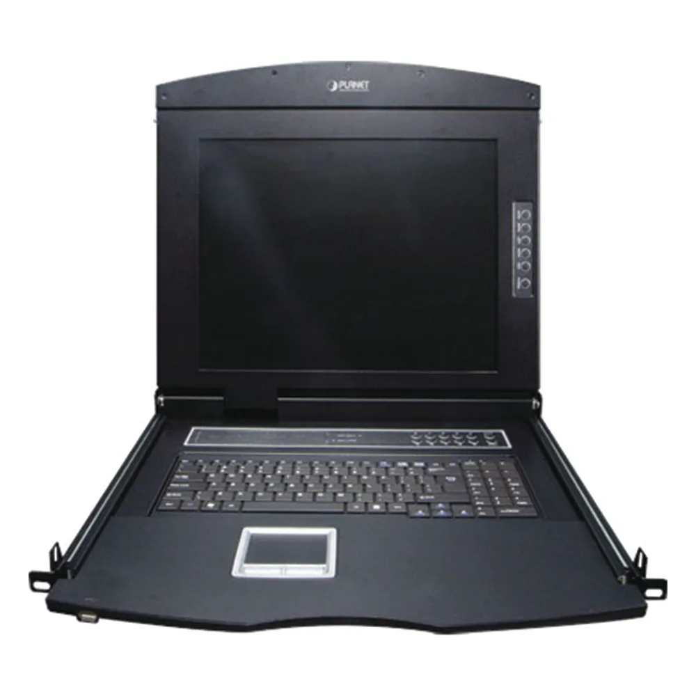 Switch KVM con Monitor de 17"con Teclado y Trackpad para Rack de 1U de Cuatro Postes, 8 Puertos VGA Para Acceder y Controlar Hasta 8 Computadoras Desde una Sola Consola – vista 2
