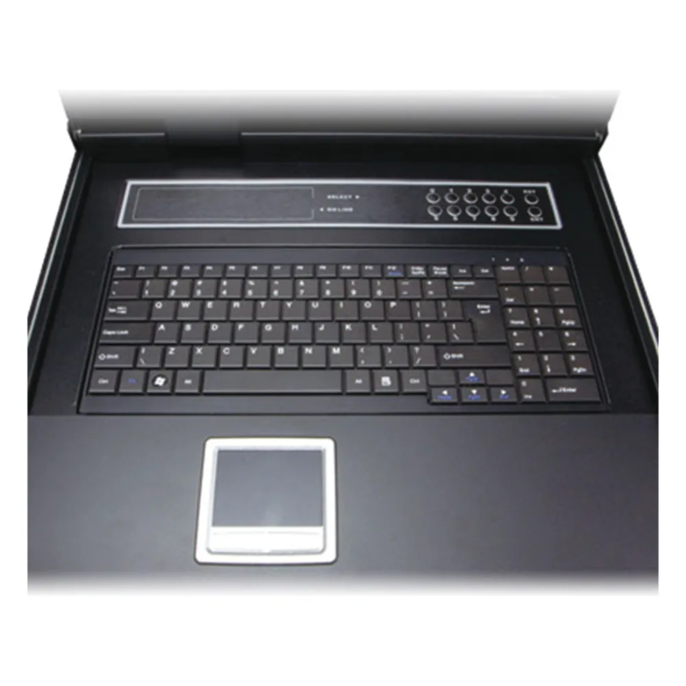 Switch KVM con Monitor de 17"con Teclado y Trackpad para Rack de 1U de Cuatro Postes, 8 Puertos VGA Para Acceder y Controlar Hasta 8 Computadoras Desde una Sola Consola – vista 3