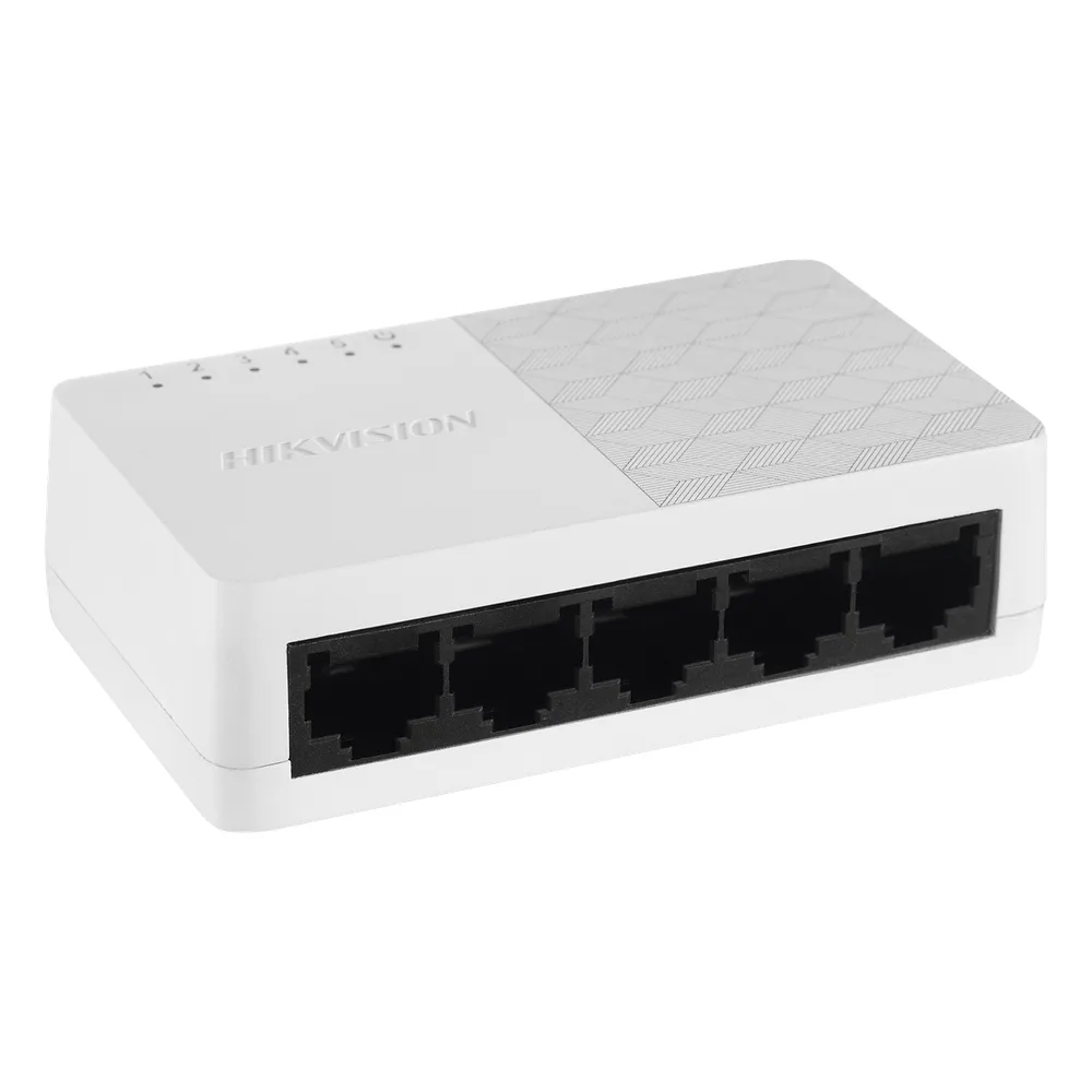 Switch No Administrable de 5 Puertos para Escritorio / Fast Ethernet 10 / 100 Mbps / Diseño Compacto y Estetico