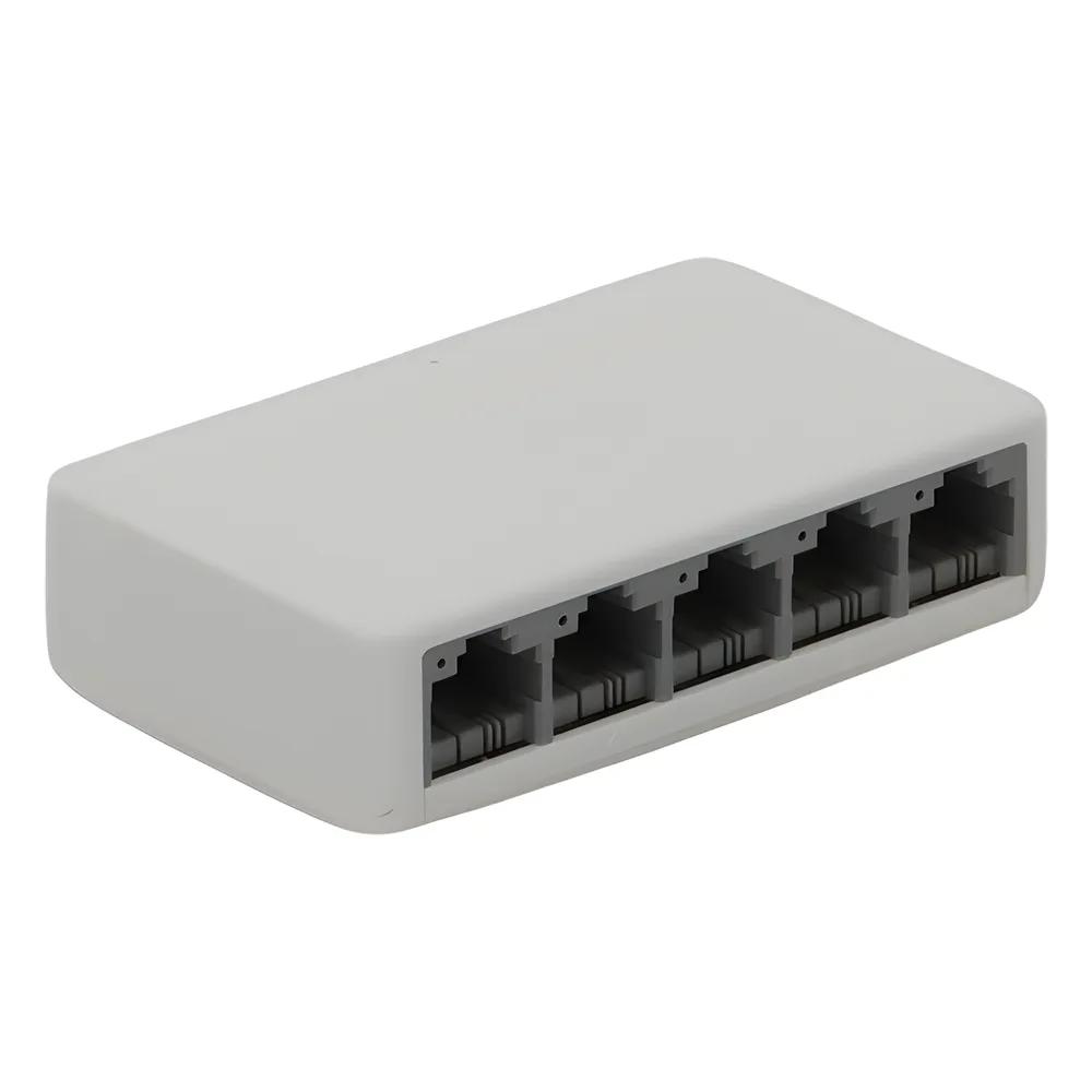 Switch NO Administrable / Para escritorio /  5 puertos 10/100 Mbps / Diseño Compacto / Plug and Play – vista 4