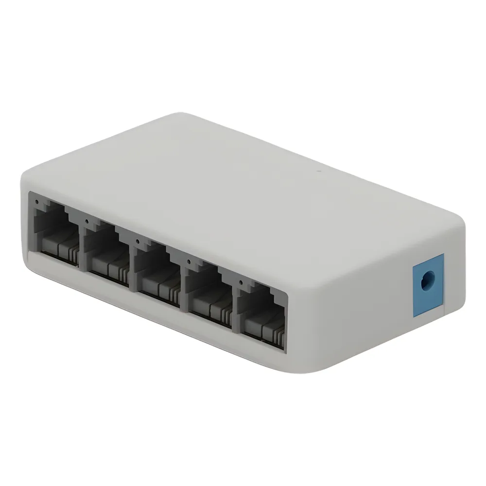 Switch NO Administrable / Para escritorio /  5 puertos 10/100 Mbps / Diseño Compacto / Plug and Play – vista 5