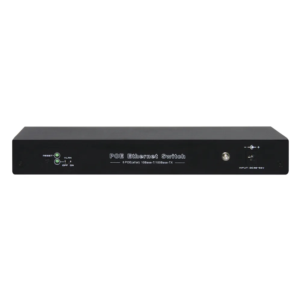 Switch PoE / 100 Metros PoE / 8 puertos 802.3af/at ( 132.5 W ) 10/100Mbps + 1 puerto Uplink – vista 2