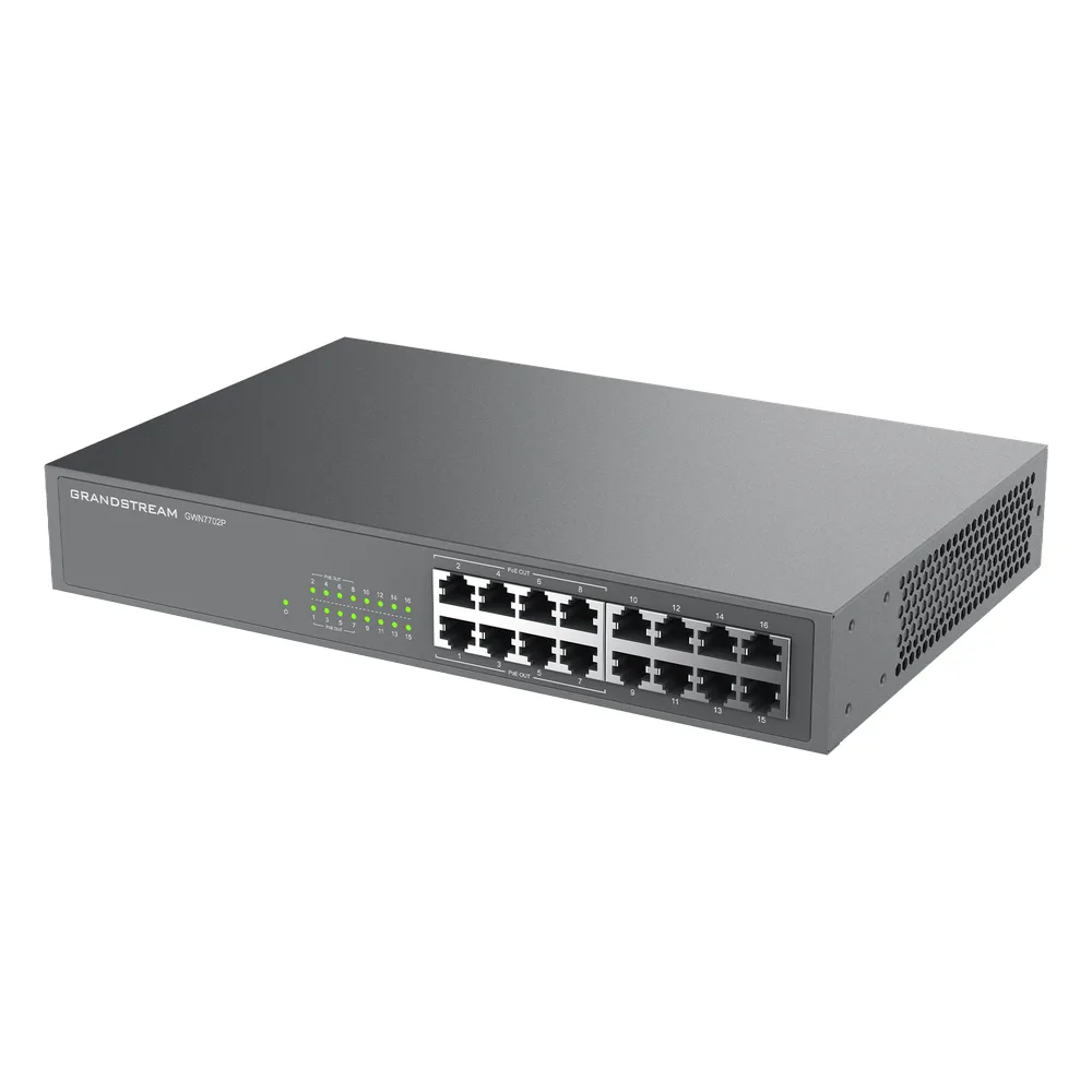 Switch PoE+ 16 Puertos Gigabit No Administrable / 8 puertos 10/100/1000 Mbps / 8 puertos PoE+ / hasta 145W – vista 3