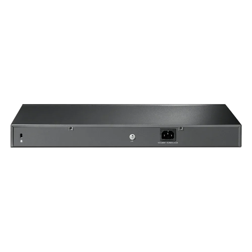 Switch PoE+ JetStream SDN Administrable 24 puertos 10/100 Mbps + 2 puertos 10/100/1000 Mbps (Uplink) + 2 puertos SFP (combo 2 RJ45 10/100/1000 Mbps), 250W, administración centralizada OMADA SDN – vista 3